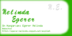 melinda egerer business card